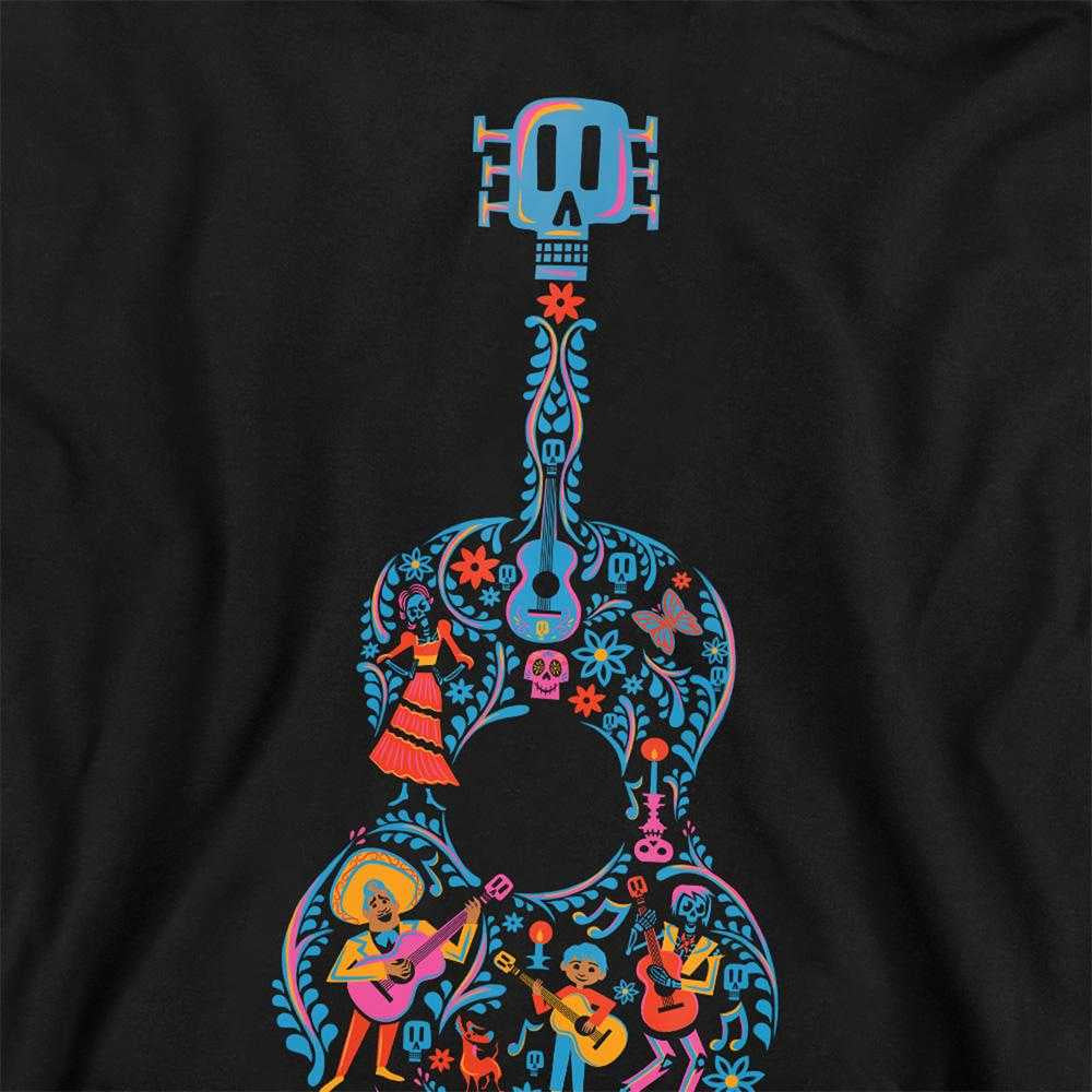 Black - Pack Shot - Coco Childrens-Kids Ernesto Miguel Hector Colourful Guitar Hoodie