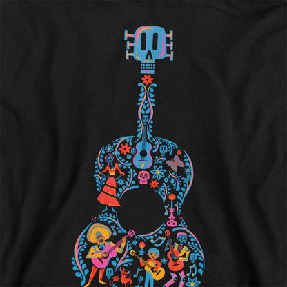Black - Pack Shot - Coco Childrens-Kids Ernesto Miguel Hector Colourful Guitar Hoodie