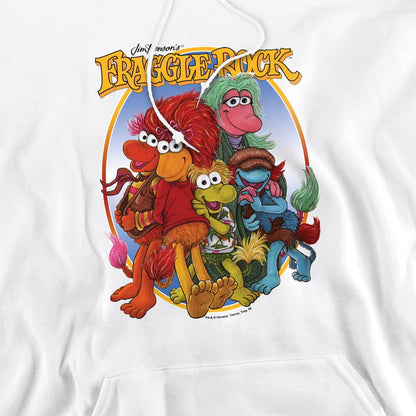 White - Pack Shot - Fraggle Rock Unisex Adult Group Hug Hoodie