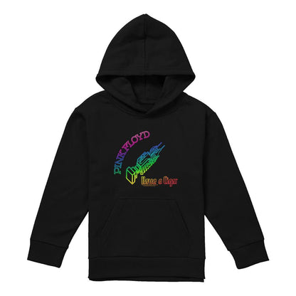 Athletic Heather - Front - Pink Childrens-Kids Have A Cigar Outline Heather Hoodie