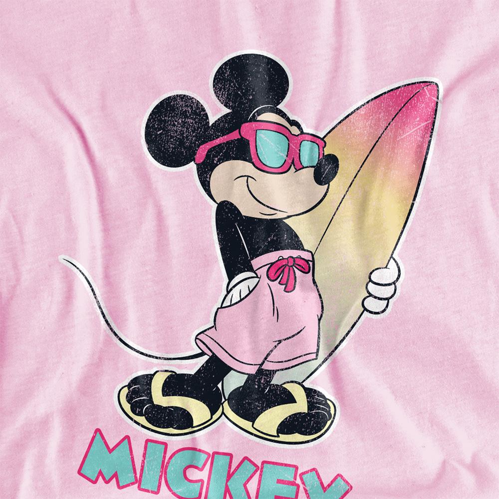 Light Pink - Side - Disney Childrens-Kids Gradient Surf Mickey Mouse Hoodie
