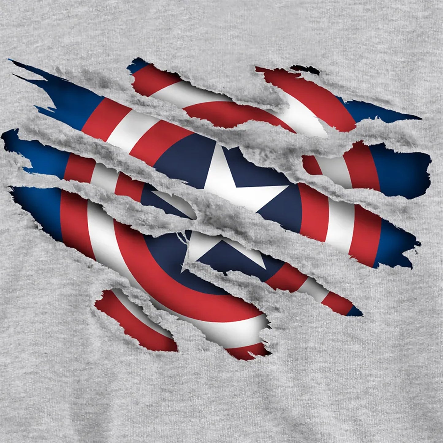 Athletic Heather - Pack Shot - Captain America Childrens-Kids Pull Over Hoodie