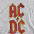 Athletic Heather - Pack Shot - AC-DC Childrens-Kids Stacked Logo Heather Hoodie