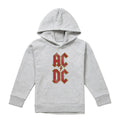 Athletic Heather - Front - AC-DC Childrens-Kids Stacked Logo Heather Hoodie