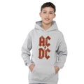 Athletic Heather - Side - AC-DC Childrens-Kids Stacked Logo Heather Hoodie