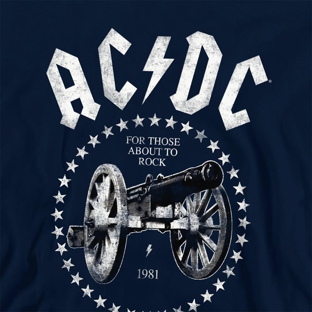 Navy - Pack Shot - AC-DC Childrens-Kids About To Rock Cannon Hoodie