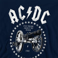 Navy - Pack Shot - AC-DC Childrens-Kids About To Rock Cannon Hoodie
