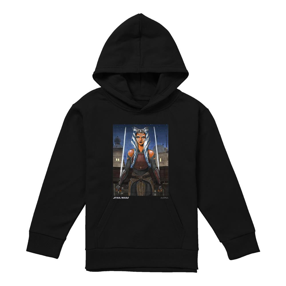 Athletic Heather - Front - Star Wars Childrens-Kids Ahsoka Pullover Hoodie