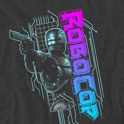 Charcoal - Pack Shot - Robocop Unisex Adult Neon Heather T-Shirt