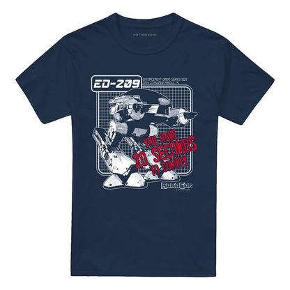 Navy - Front - Robocop Unisex Adult Ed 209 T-Shirt