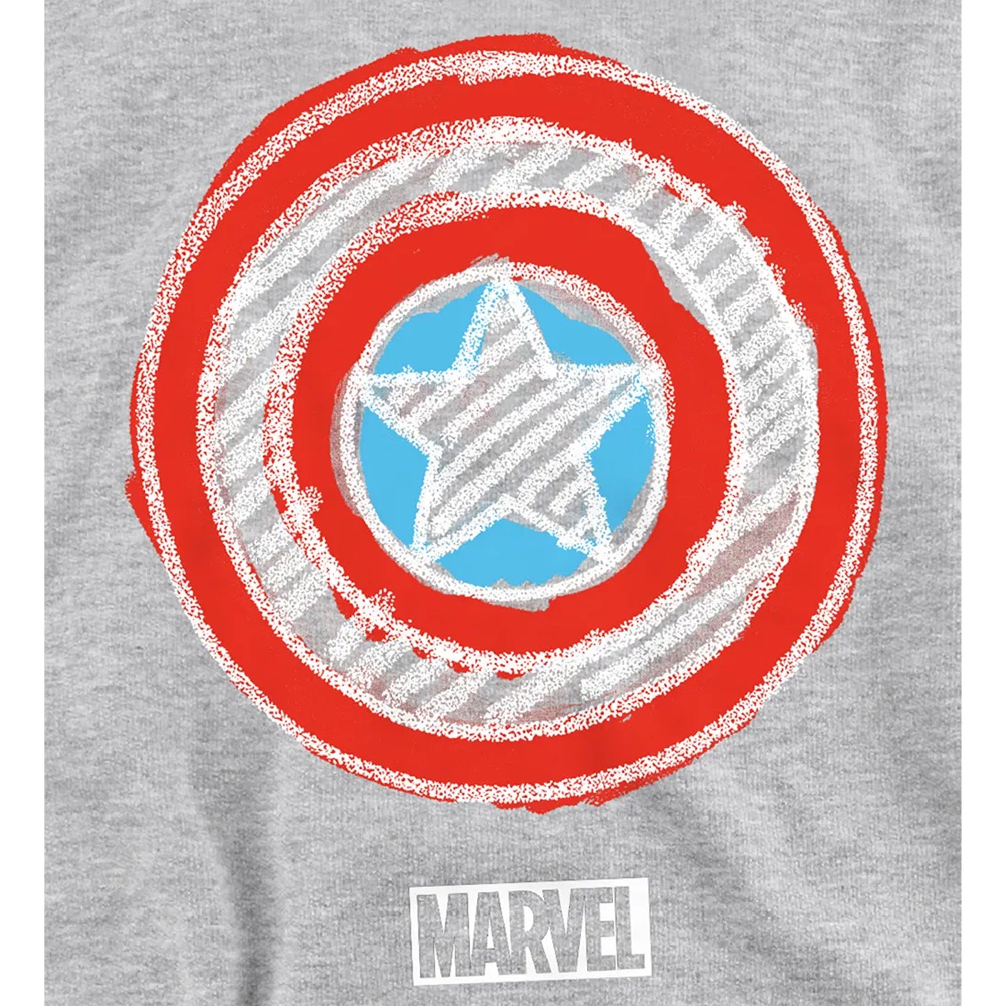 Athletic Heather - Pack Shot - Captain America Childrens-Kids Chalk Board Heather Pullover Hoodie