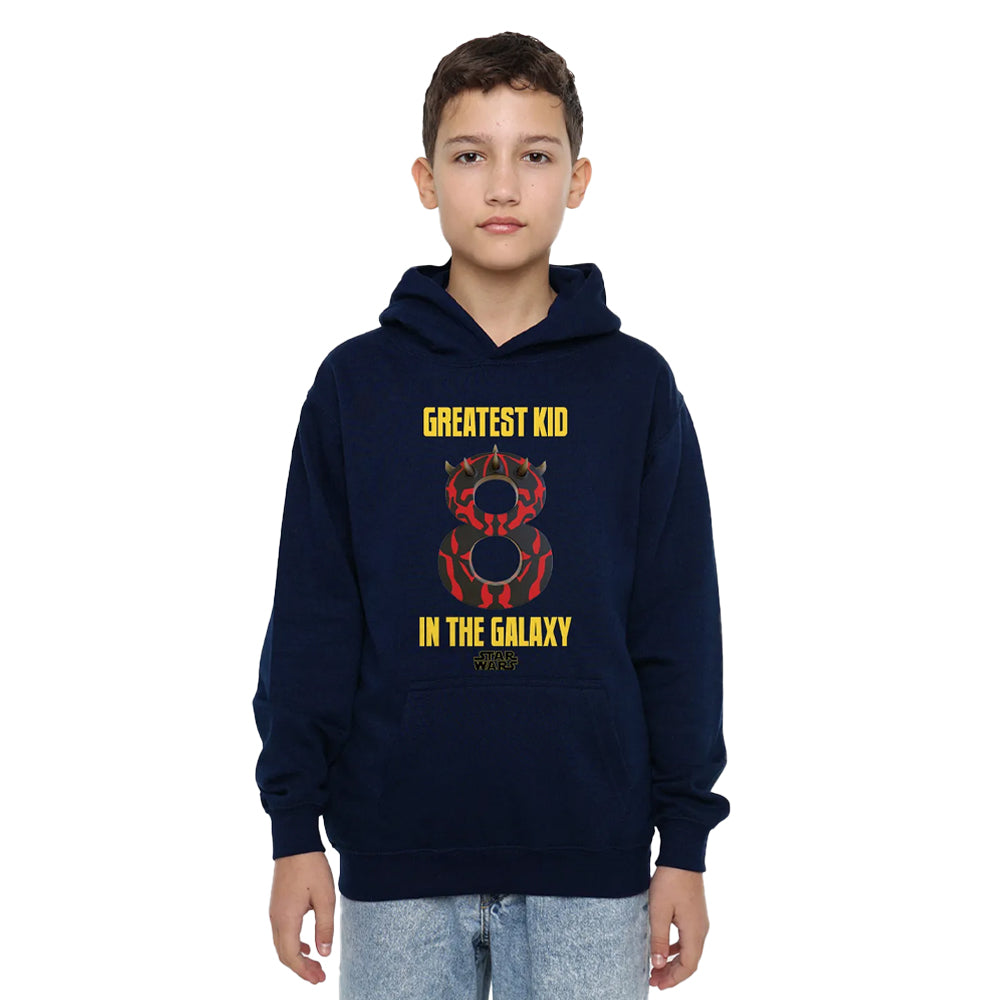 Navy - Side - Star Wars Childrens-Kids Greatest Darth Maul Pullover Hoodie