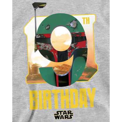 Athletic Heather - Pack Shot - Star Wars Childrens-Kids 9 Boba Fett Heather Pullover Hoodie