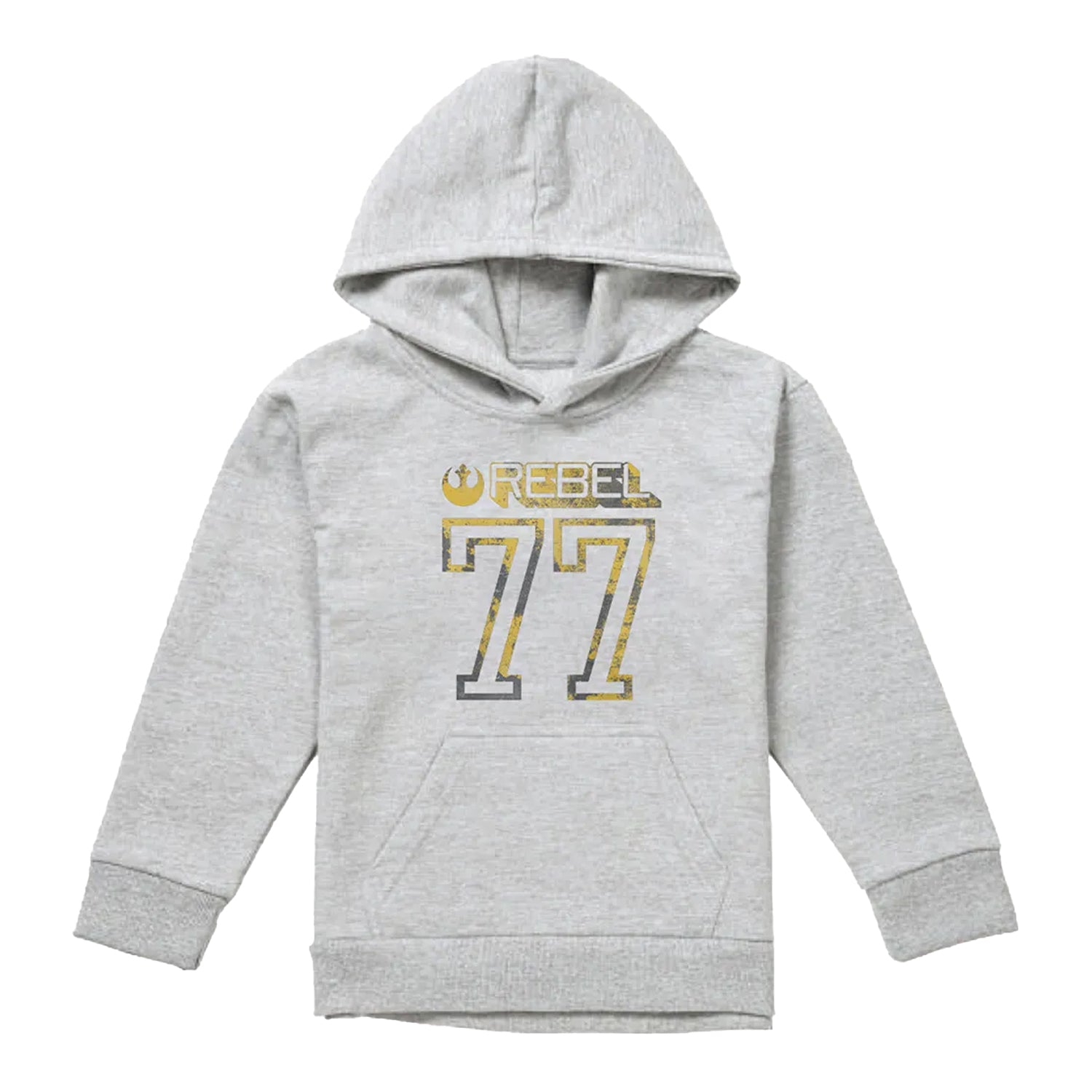 Athletic Heather - Front - Star Wars Childrens-Kids 77 Rebel Heather Pullover Hoodie