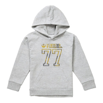 Athletic Heather - Front - Star Wars Childrens-Kids 77 Rebel Heather Pullover Hoodie