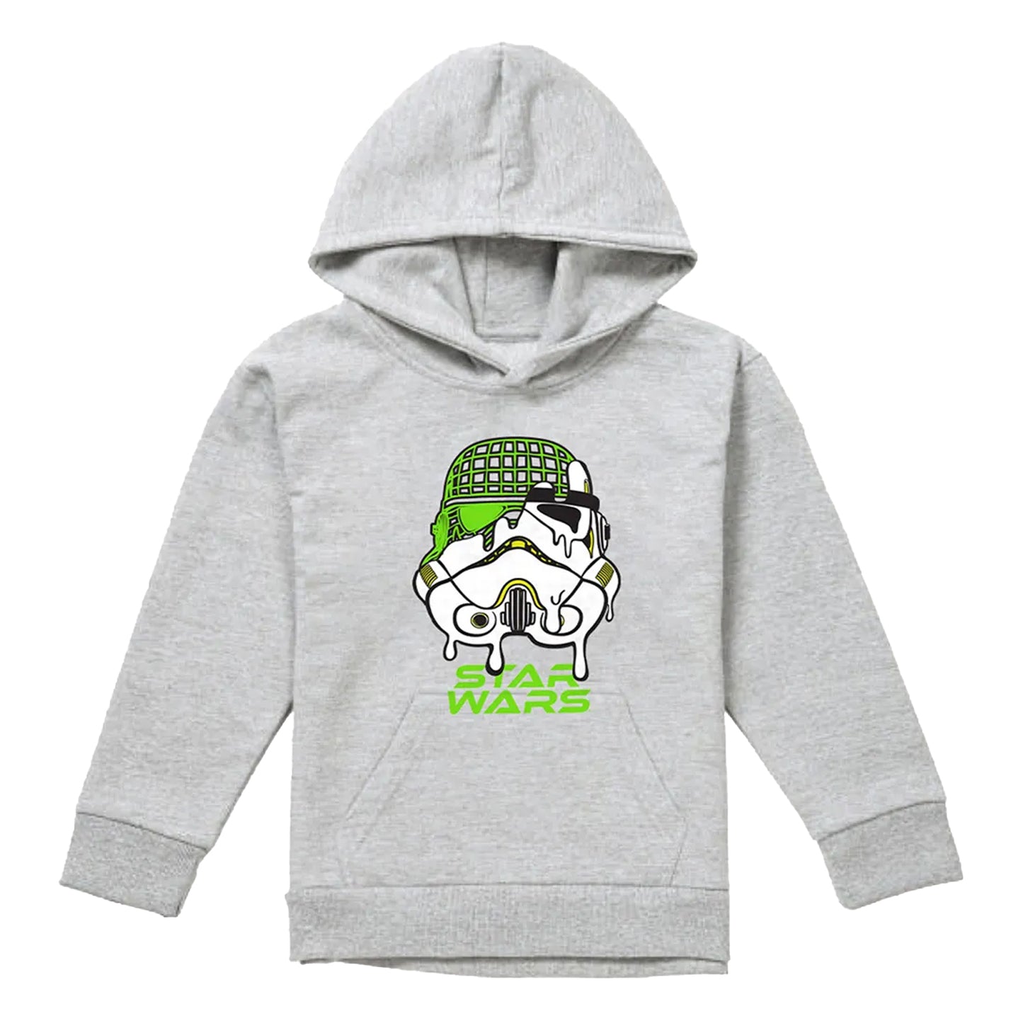 Athletic Heather - Front - Star Wars Childrens-Kids Stormtrooper Helmet Heather Pullover Hoodie