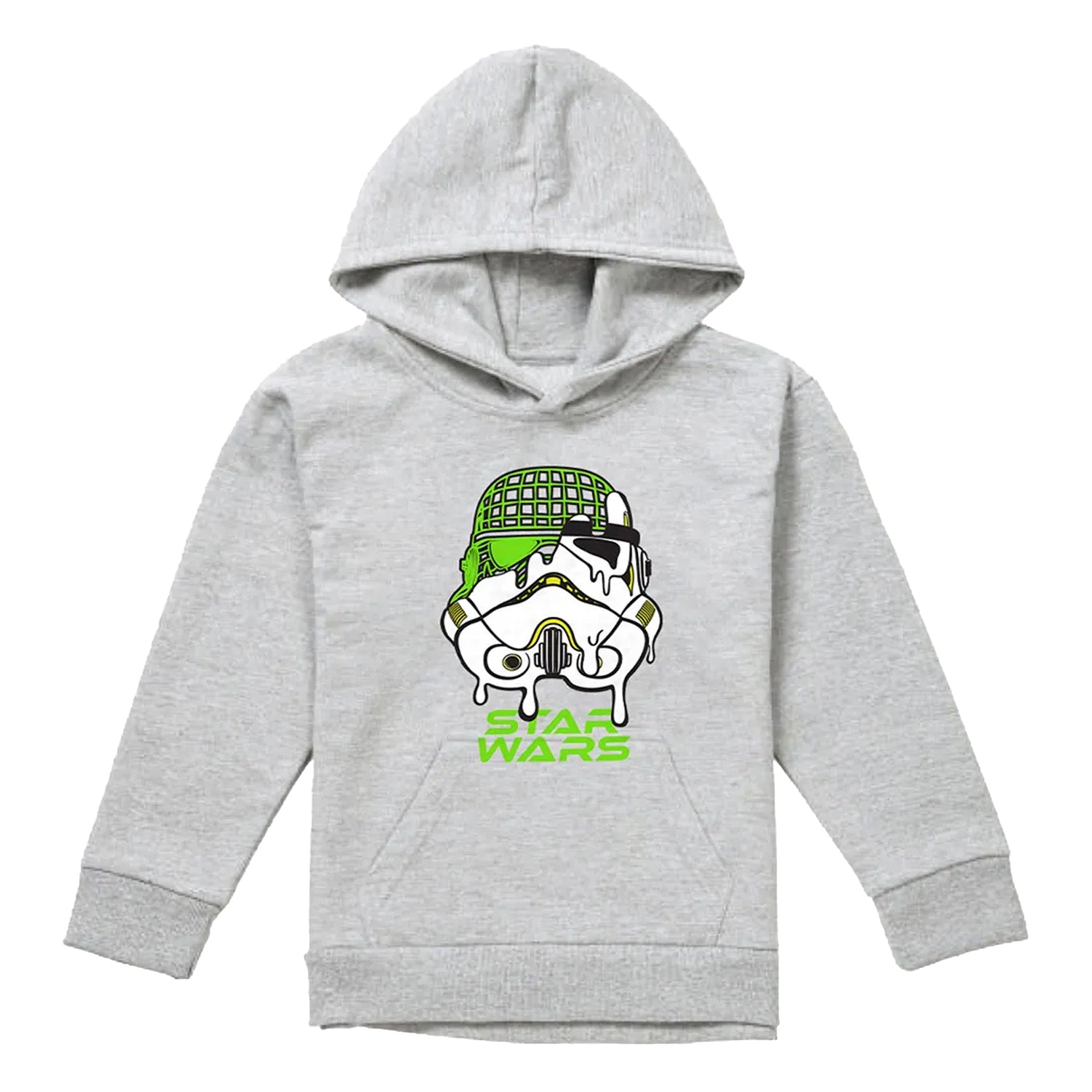 Athletic Heather - Front - Star Wars Childrens-Kids Stormtrooper Helmet Heather Pullover Hoodie