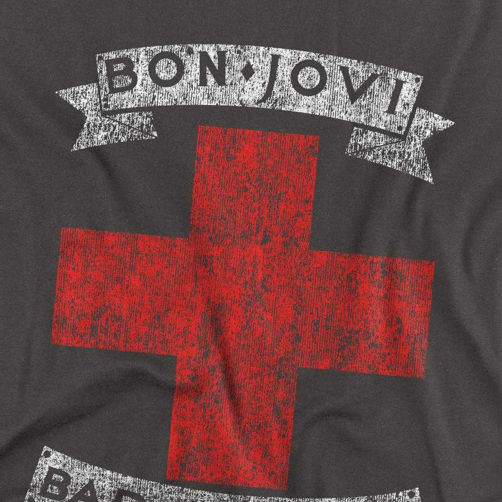 Charcoal - Side - Bon Jovi Unisex Adult Bad Medicine Long-Sleeved T-Shirt