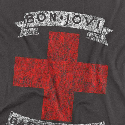 Charcoal - Side - Bon Jovi Unisex Adult Bad Medicine Long-Sleeved T-Shirt