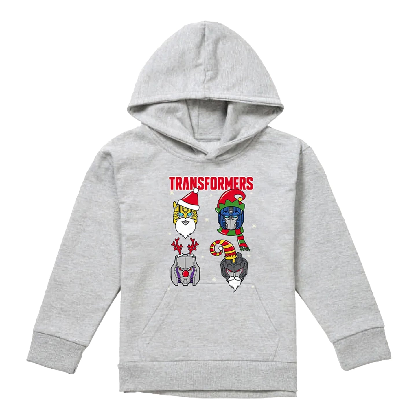 Athletic Heather - Front - Transformers Childrens-Kids Robot Santa Hoodie