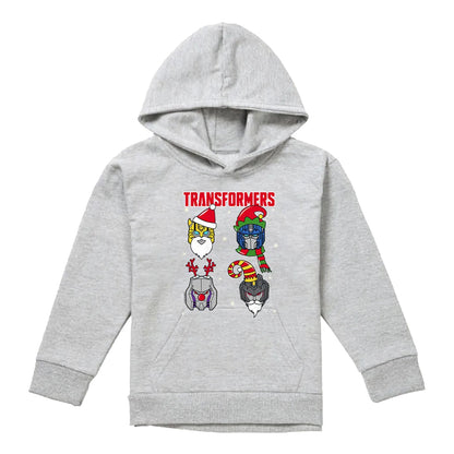 Athletic Heather - Front - Transformers Childrens-Kids Robot Santa Hoodie