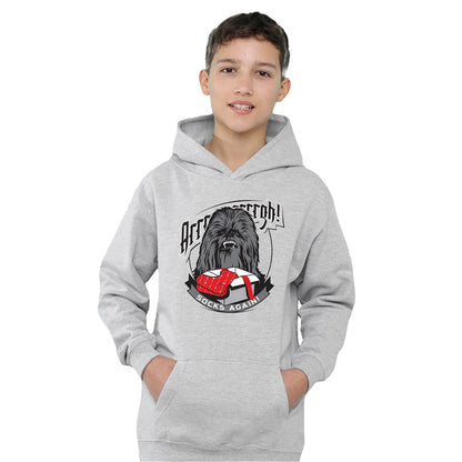Athletic Heather - Side - Star Wars Childrens-Kids Chewbacca Heather Christmas Pullover Hoodie