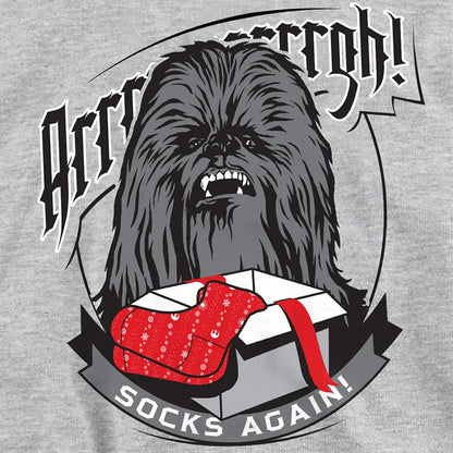 Athletic Heather - Pack Shot - Star Wars Childrens-Kids Chewbacca Heather Christmas Pullover Hoodie