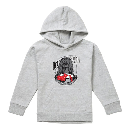Athletic Heather - Front - Star Wars Childrens-Kids Chewbacca Heather Christmas Pullover Hoodie