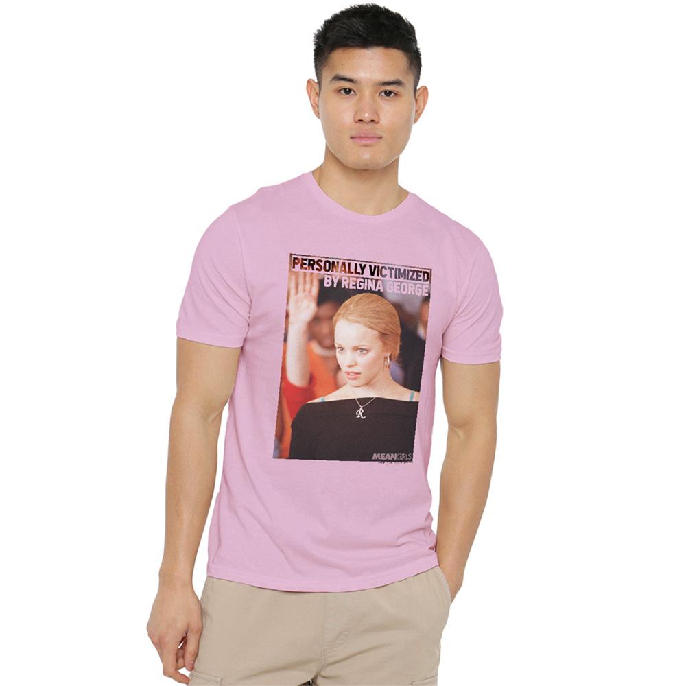 Pink - Side - Mean Girls Unisex Adult Victim Regina George T-Shirt