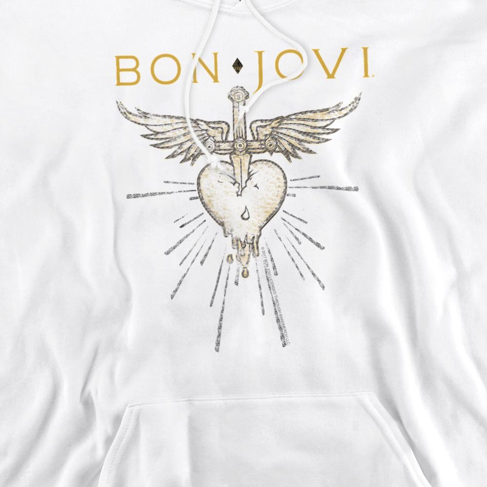 White - Back - Bon Jovi Unisex Adult Greatest Hits Hoodie