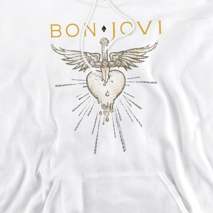 White - Back - Bon Jovi Unisex Adult Greatest Hits Hoodie