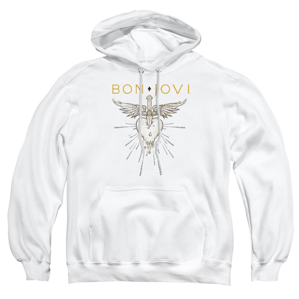 White - Front - Bon Jovi Unisex Adult Greatest Hits Hoodie
