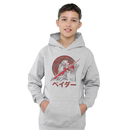 Athletic Heather - Side - Star Wars: Visions Childrens-Kids Darth Vader Heather Pullover Hoodie