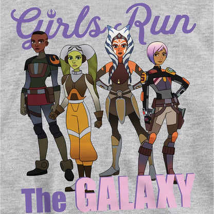Athletic Heather - Side - Star Wars: Ahsoka Childrens-Kids The Galaxy Characters Heather Pullover Hoodie