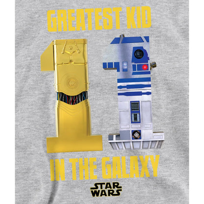 Athletic Heather - Pack Shot - Star Wars Childrens-Kids Greatest Kid C3Po R2D2 Pullover Hoodie