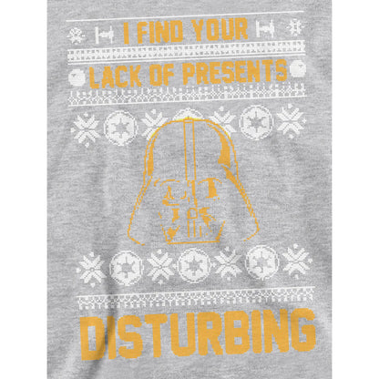 Athletic Heather - Pack Shot - Star Wars Childrens-Kids Lack Of Christmas Presents Fair Isle Pullover Hoodie