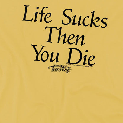 Banana Yellow - Pack Shot - Teen Wolf Unisex Adult Life Sucks T-Shirt