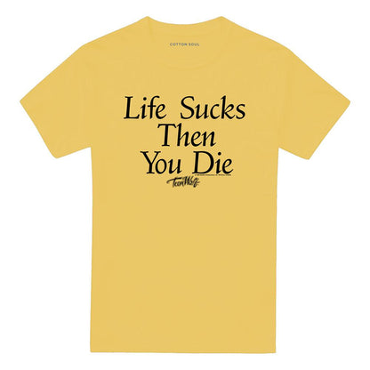 Banana Yellow - Front - Teen Wolf Unisex Adult Life Sucks T-Shirt