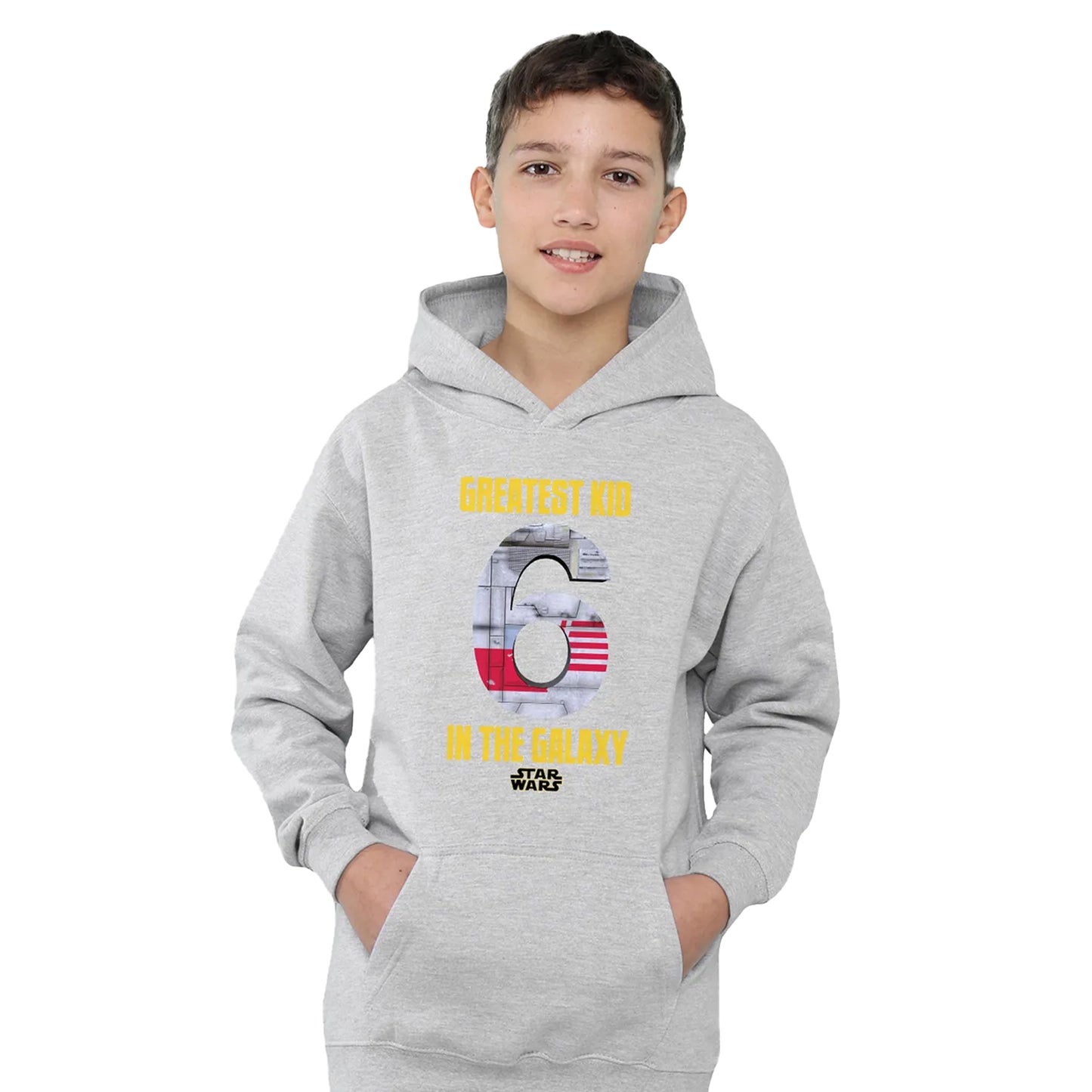 Athletic Heather - Side - Star Wars Childrens-Kids Star Wars Greatest Kid XWing Pullover Hoodie