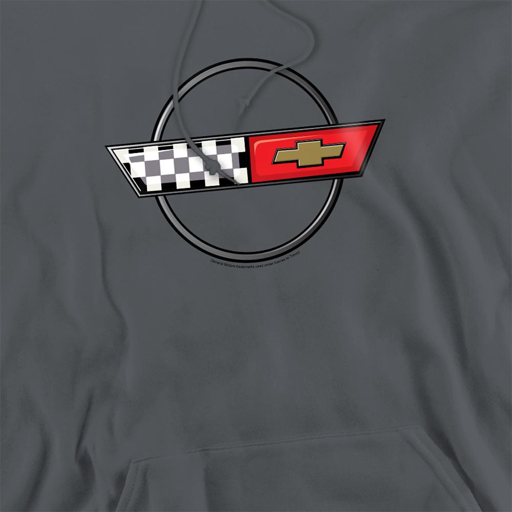 Charcoal - Pack Shot - Chevrolet Unisex Adult 4Th Gen Vette Logo Hoodie