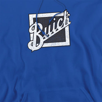 Royal Blue - Pack Shot - Buick Unisex Adult Distressed Emblem Hoodie