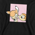 Black - Side - Bambi Childrens-Kids Kiss Hoodie