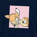 Navy - Side - Bambi Childrens-Kids Kiss Hoodie