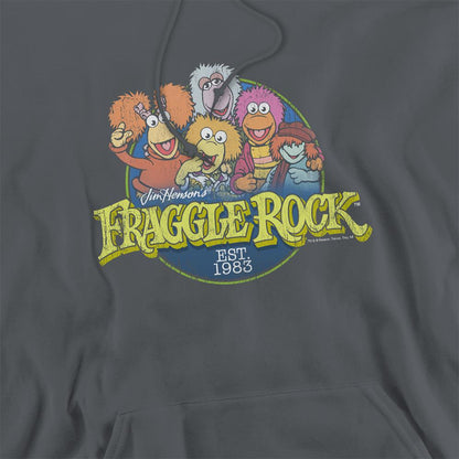 Charcoal - Pack Shot - Fraggle Rock Unisex Adult Circle Logo Hoodie