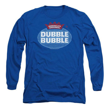 Royal Blue - Front - Dubble Bubble Unisex Adult Vintage Logo Long-Sleeved T-Shirt
