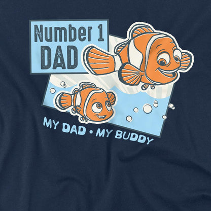 Navy - Lifestyle - Finding Nemo Unisex Adult Number 1 Dad Marlin T-Shirt