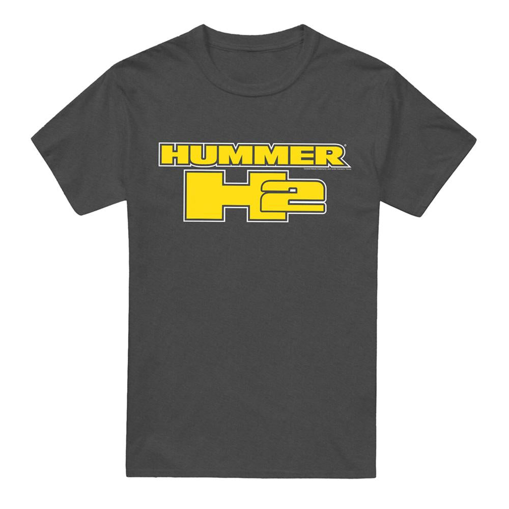 Charcoal - Front - Hummer Unisex Adult H2 Block Logo T-Shirt