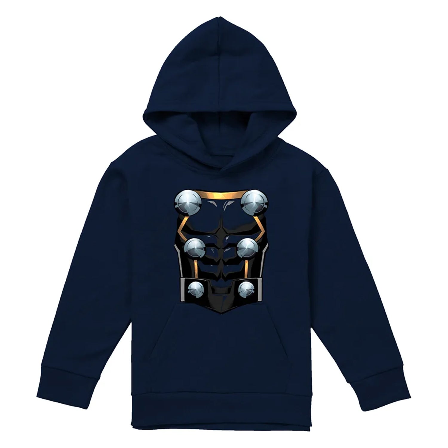 Navy - Front - Marvel Childrens-Kids Thor Costume Hoodie