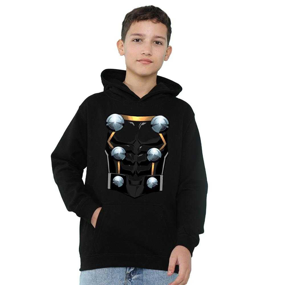 Black - Side - Marvel Childrens-Kids Thor Costume Hoodie