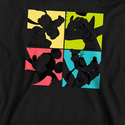 Black - Side - Mickey Mouse Childrens-Kids Box Hoodie